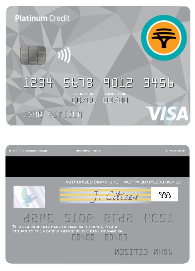 Namibia First National Bank platinum credit visa card